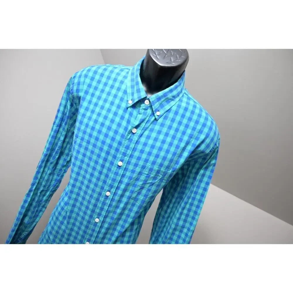 J Crew‎ Slim Fit Casual Button Up Dress Shirt Plaid Long Sleeve Mens Size XL